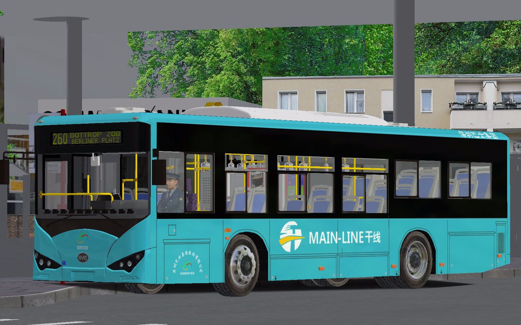 『干部来袭』巴士模拟2:比亚迪k8 - bottrop 260路