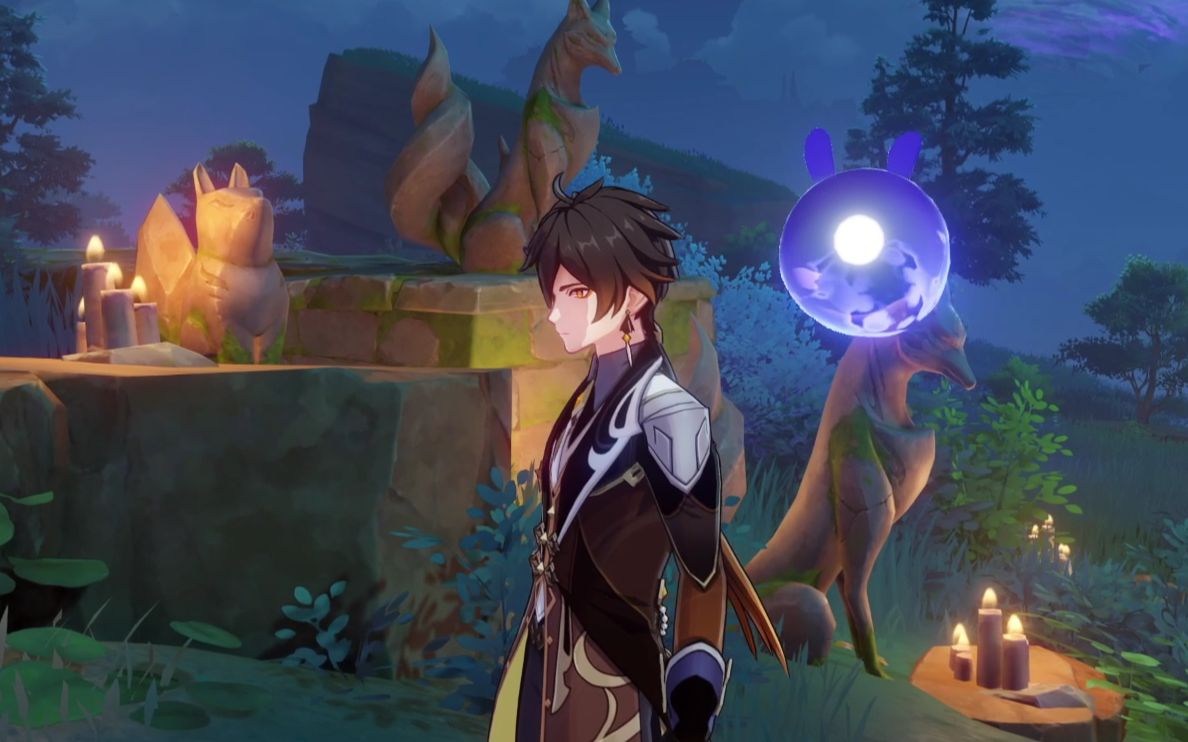 【原神】特效拉满后的迷你仙灵紫苑……好像还是郁金好看一点?