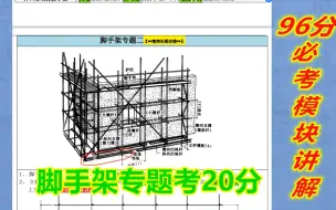 下载视频: 建造师每年都大手笔考脚手架，20分的题目考看图说话，考生收藏