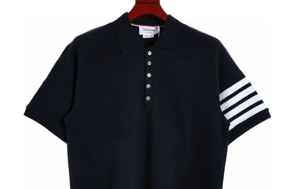 thom browne/汤姆布朗 水波纹华夫格polo衫
