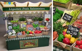 【HMS2】DIY Miniature Greengrocer's Shop, Paris ミニチュアパリの八百屋さん作り哔哩哔哩bilibili