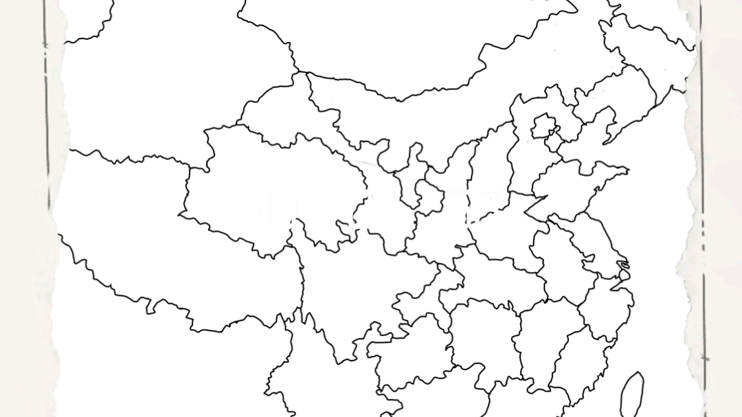 中国地图手绘板版(画世界绘画)