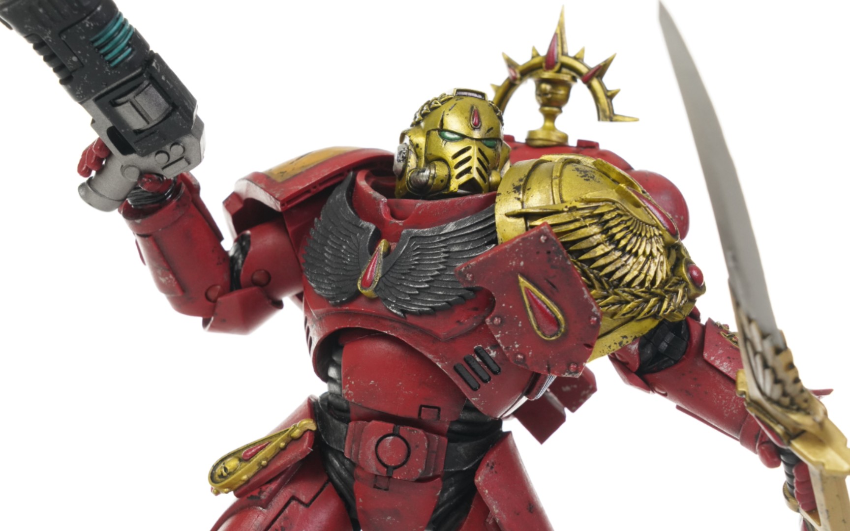 活动  麦克法兰 战锤40k7寸系列 原铸星际战士 圣血天使连长 原色版