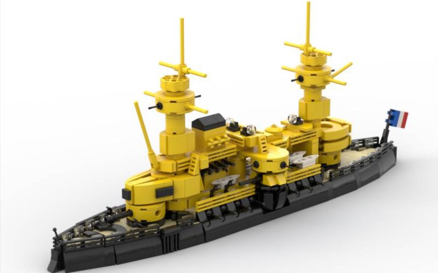 【乐高moc】——法国"奥什"号铁甲舰_哔哩哔哩_bilibili