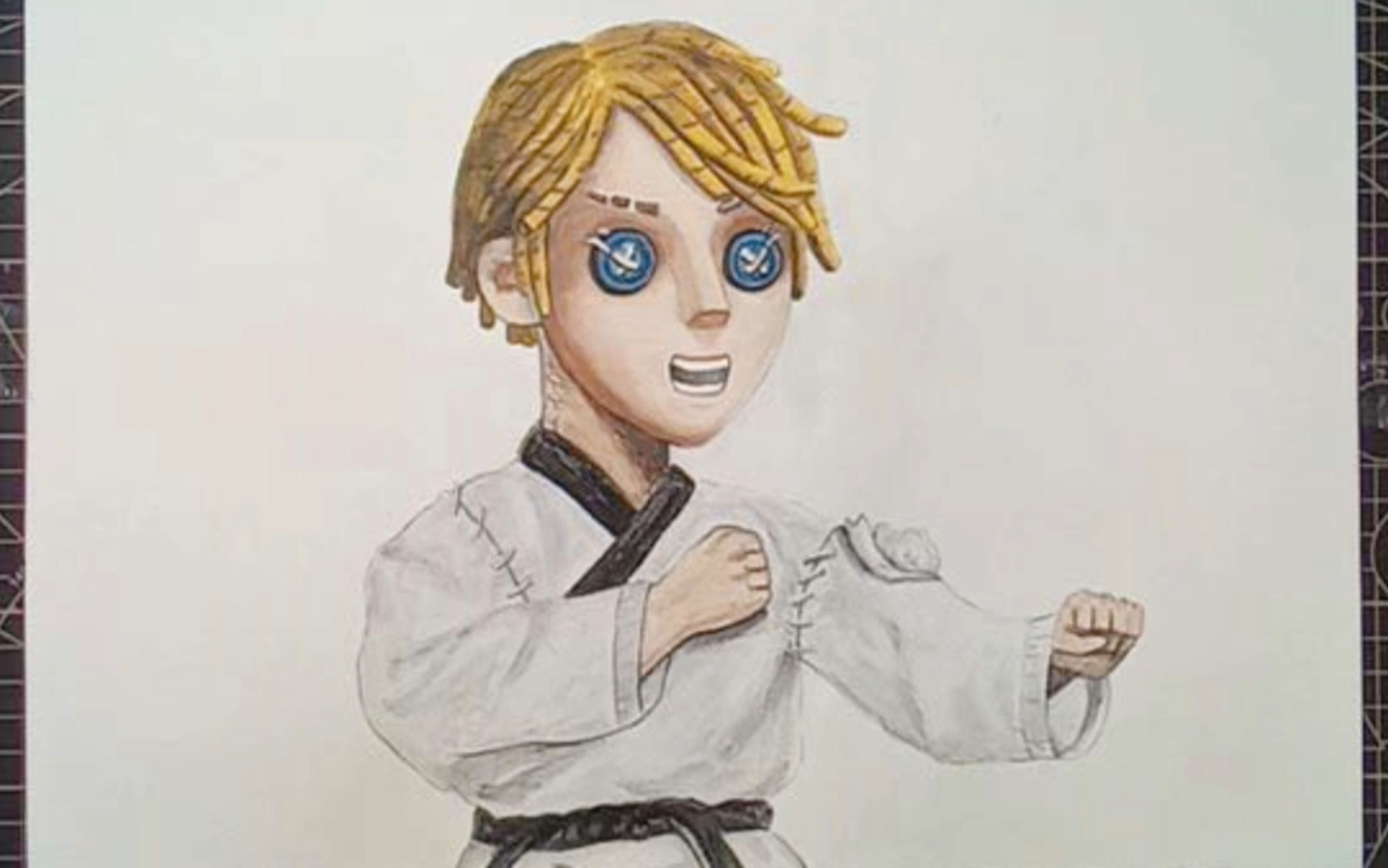 【用粉笔作画】自创第五人格角色(跆拳道)