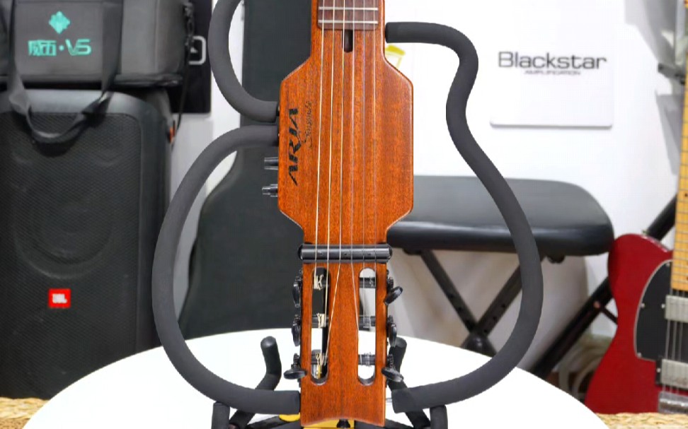 aria as101d spl 古典木色男女通用入门练习木吉它静音吉他