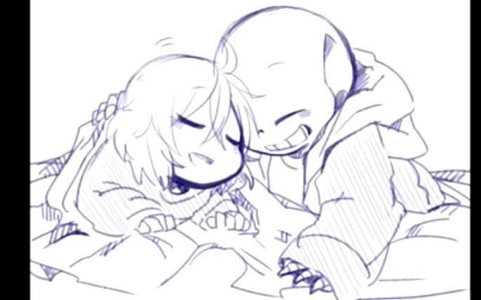 sans×frisk黄在床上图片