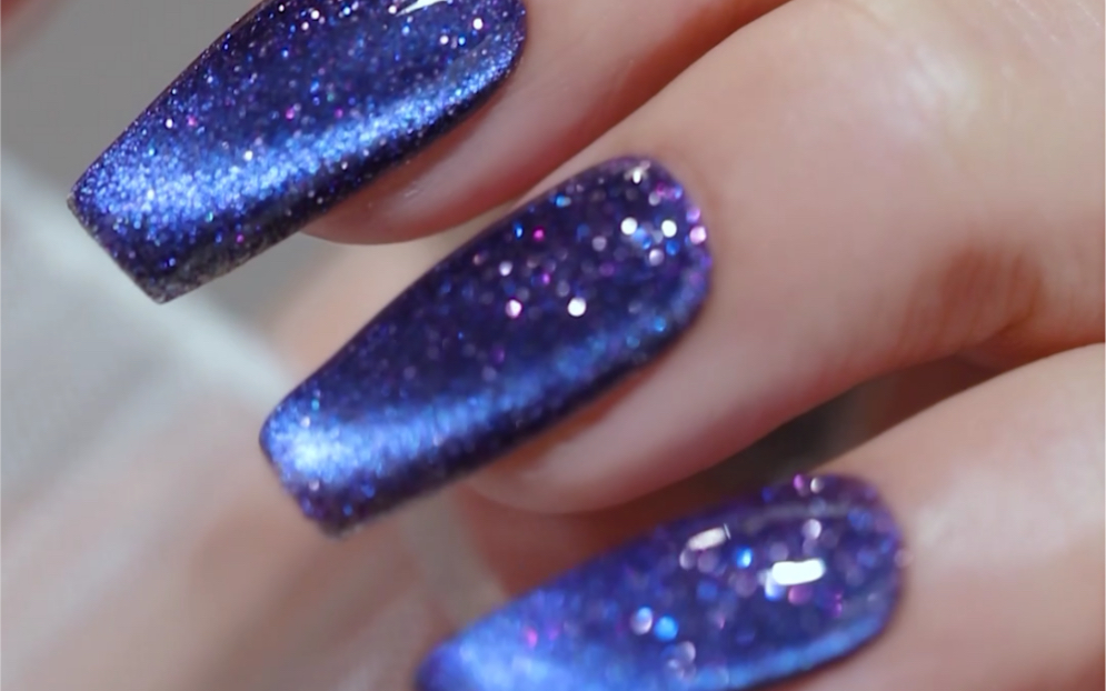 梦幻星空猫眼美甲