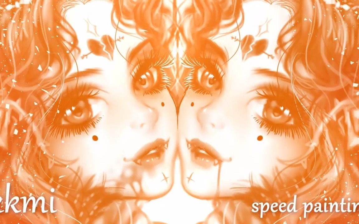 巧用绘画软件的对称尺功能绘制的镜像插画是一个很实用的技巧哦