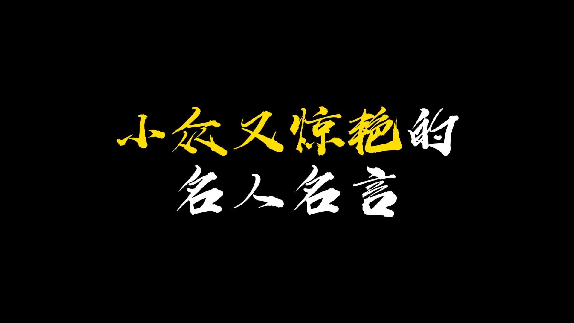 【作文素材】位我上者,灿烂星空||小众而又惊艳的名人名言哔哩哔哩bilibili