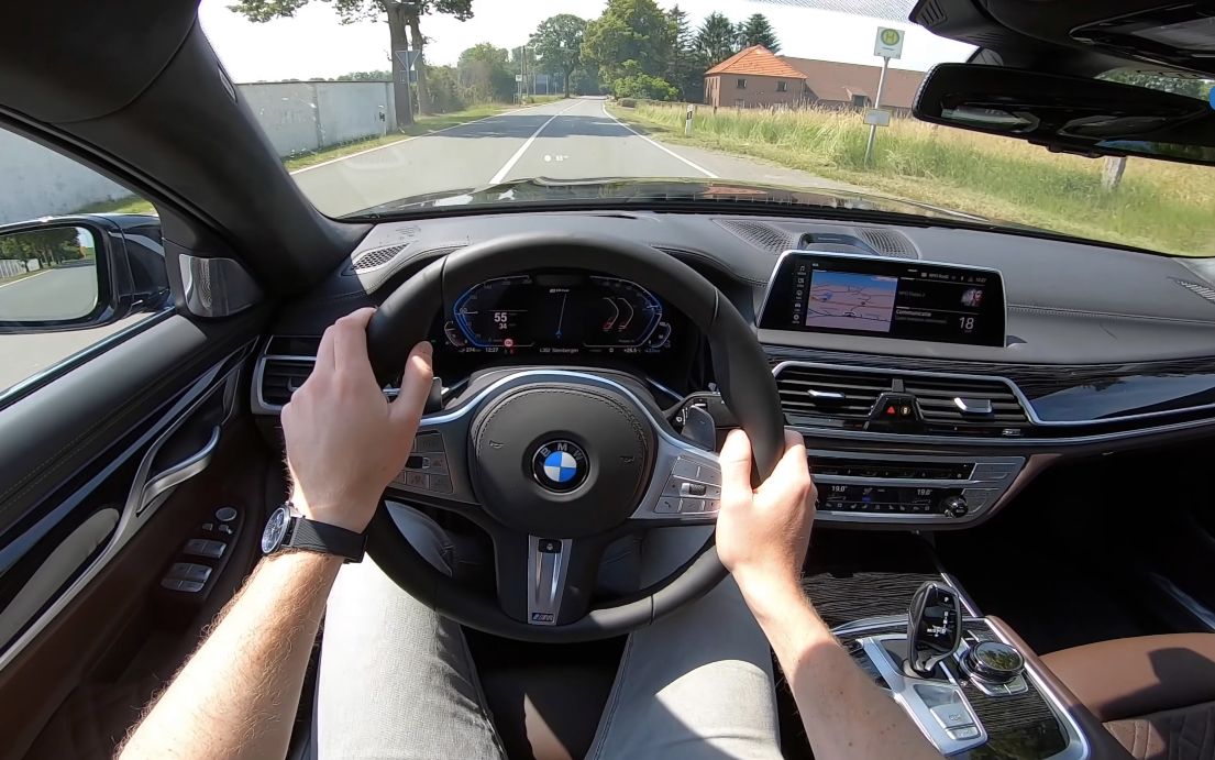 【汽车】第一人称视角!宝马最新2020款 bmw 7 系745le 操控测试