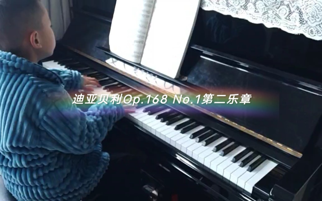 [图]钢琴弹奏小奏鸣曲迪亚贝利Op.168 No.1第二乐章