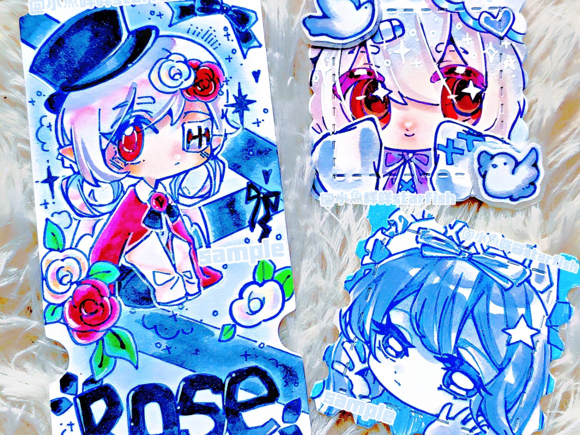 一起来看看52r的手绘盲盒稿件绘制过程吧