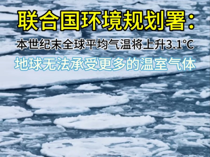 联合国环境规划署:本世纪末全球平均气温将上升3.1℃哔哩哔哩bilibili