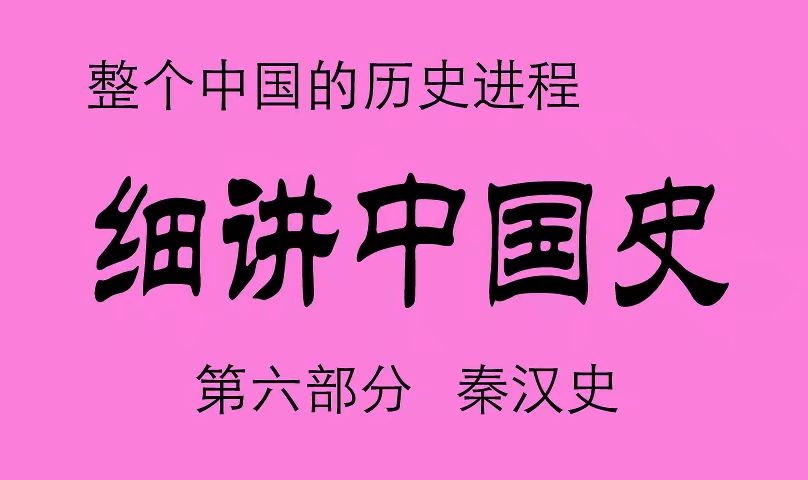 《细讲中国史》 第六部 秦汉史 749集完整版,展现整个中国的历史进程哔哩哔哩bilibili