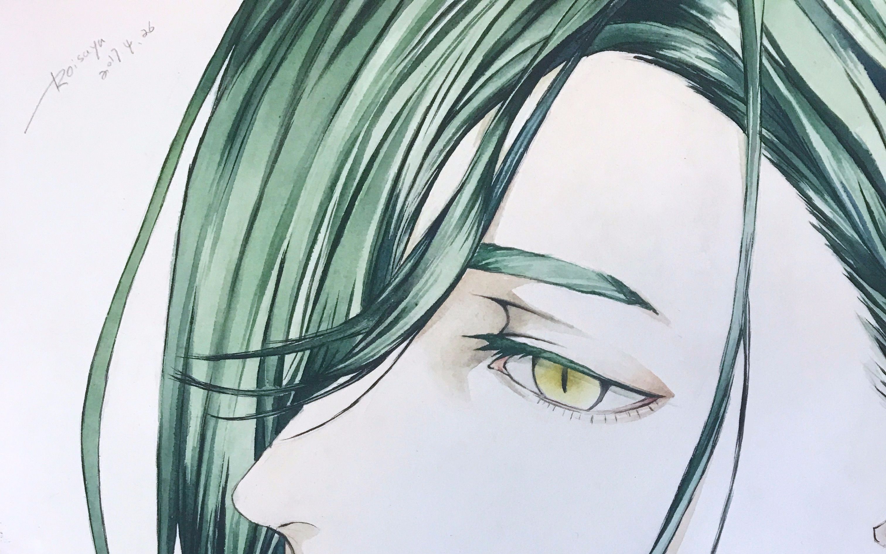 水彩手绘某r的渣绘46刀剑乱舞笑面青江roisaya