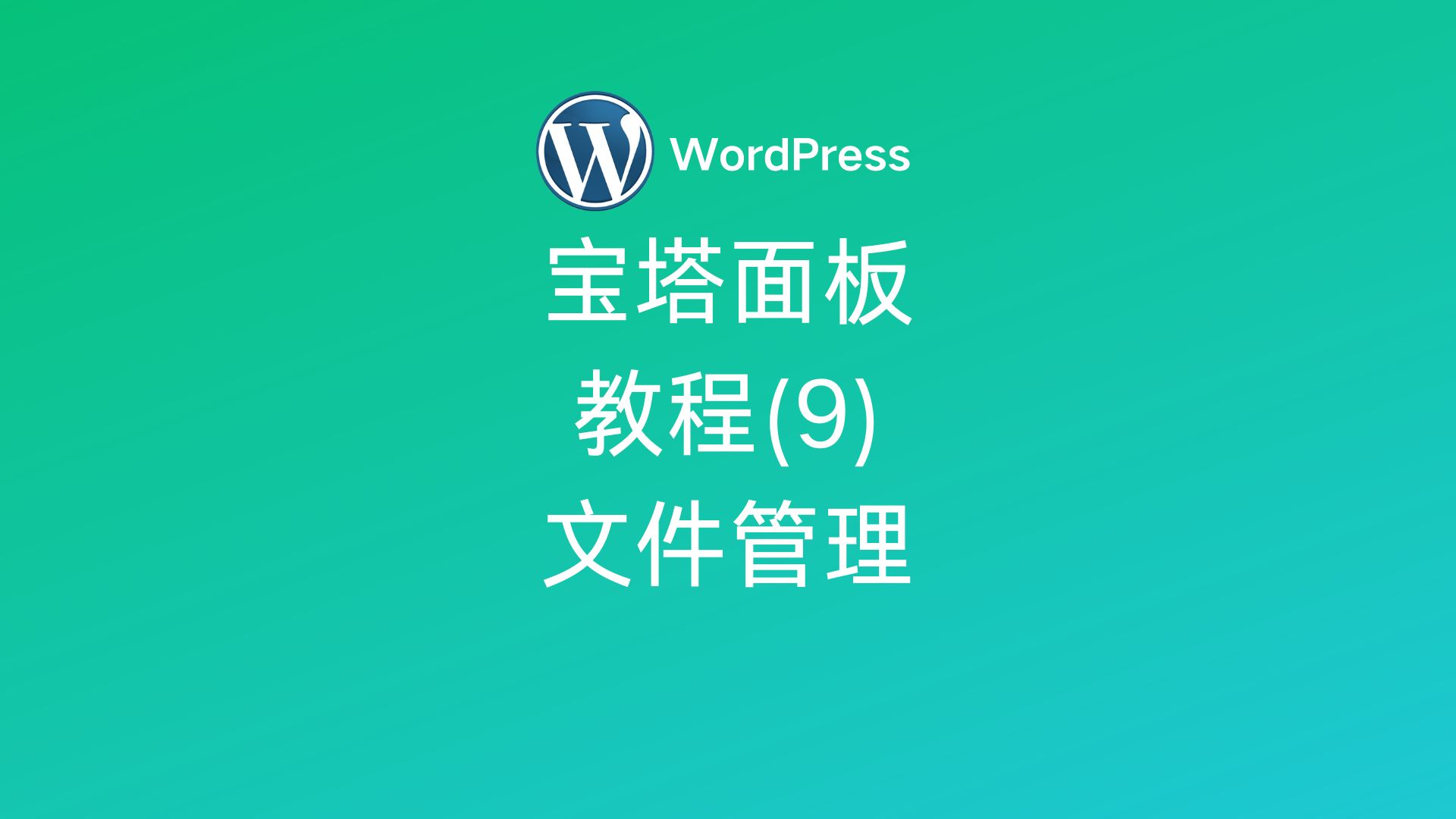宝塔面板教程(9)文件管理