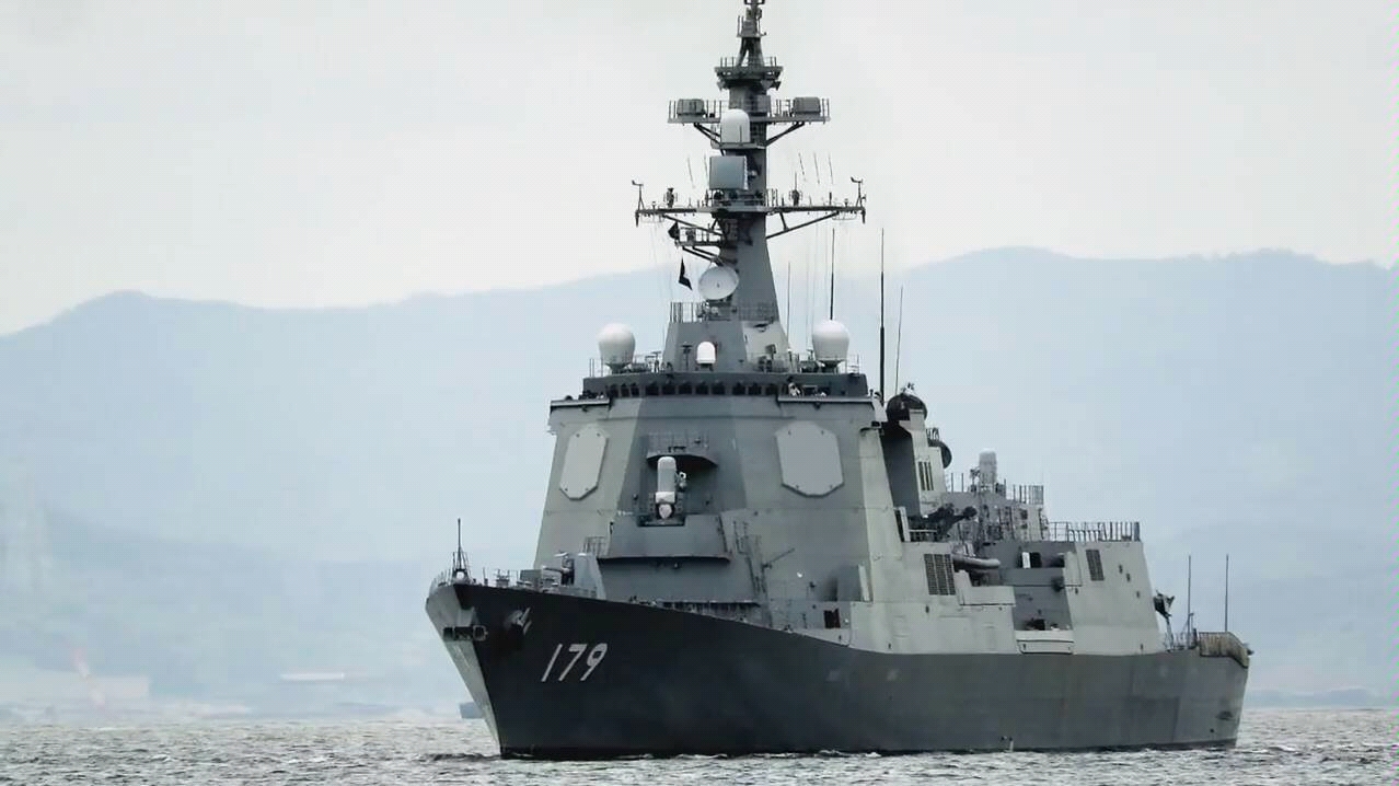 海上自卫队新イージス艦js摩耶ddg179海试归港.