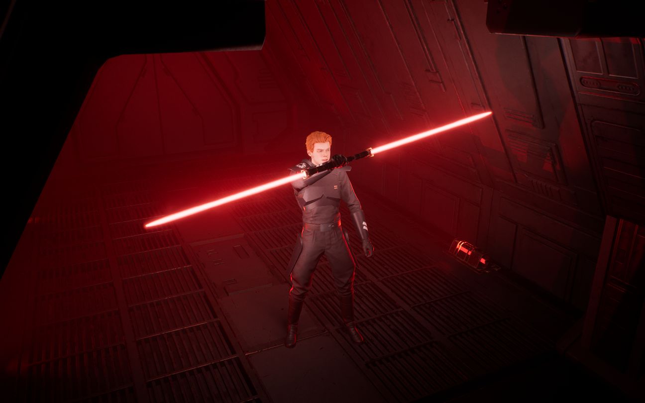 《星球大战:堕落的武士团》红色光剑演示_哔哩哔哩_bilibili