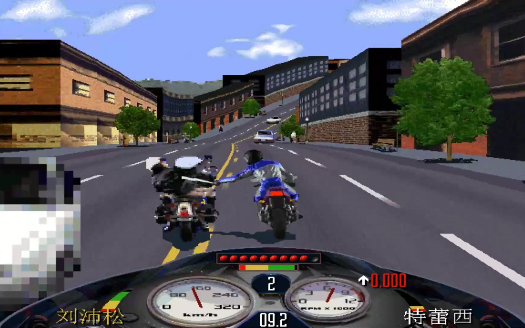 暴力摩托遇到警察直接一顿暴打5级城镇街道通关