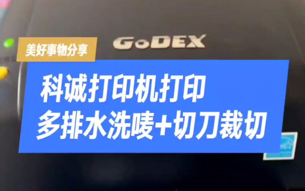 科诚条码打印机打印多排水洗唛+切刀裁切演示 #条码打印机 #科诚GODEX #科诚 #多排打印 #切刀 #多排卡纸器哔哩哔哩bilibili