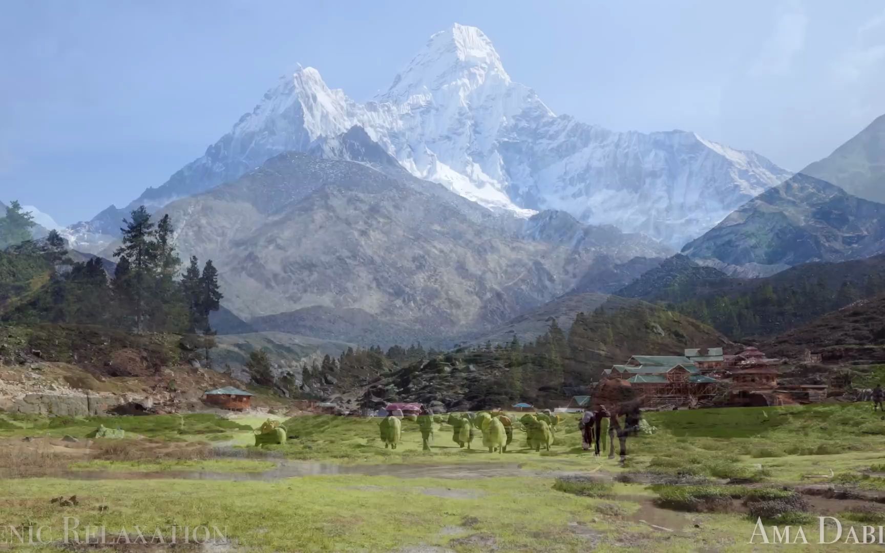 the himalayas 4k - scenic relaxation film with calming music
