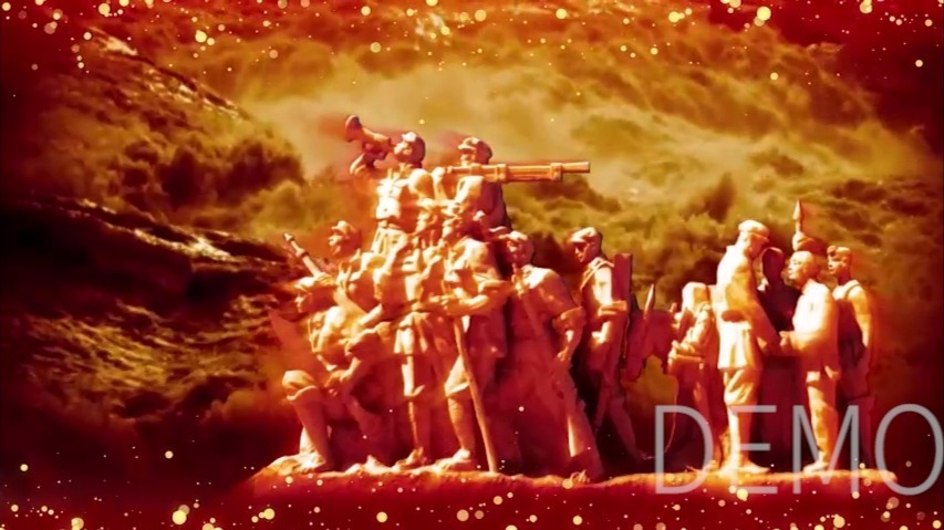 不朽 朗诵红色经典演讲舞台背景视频视频s283