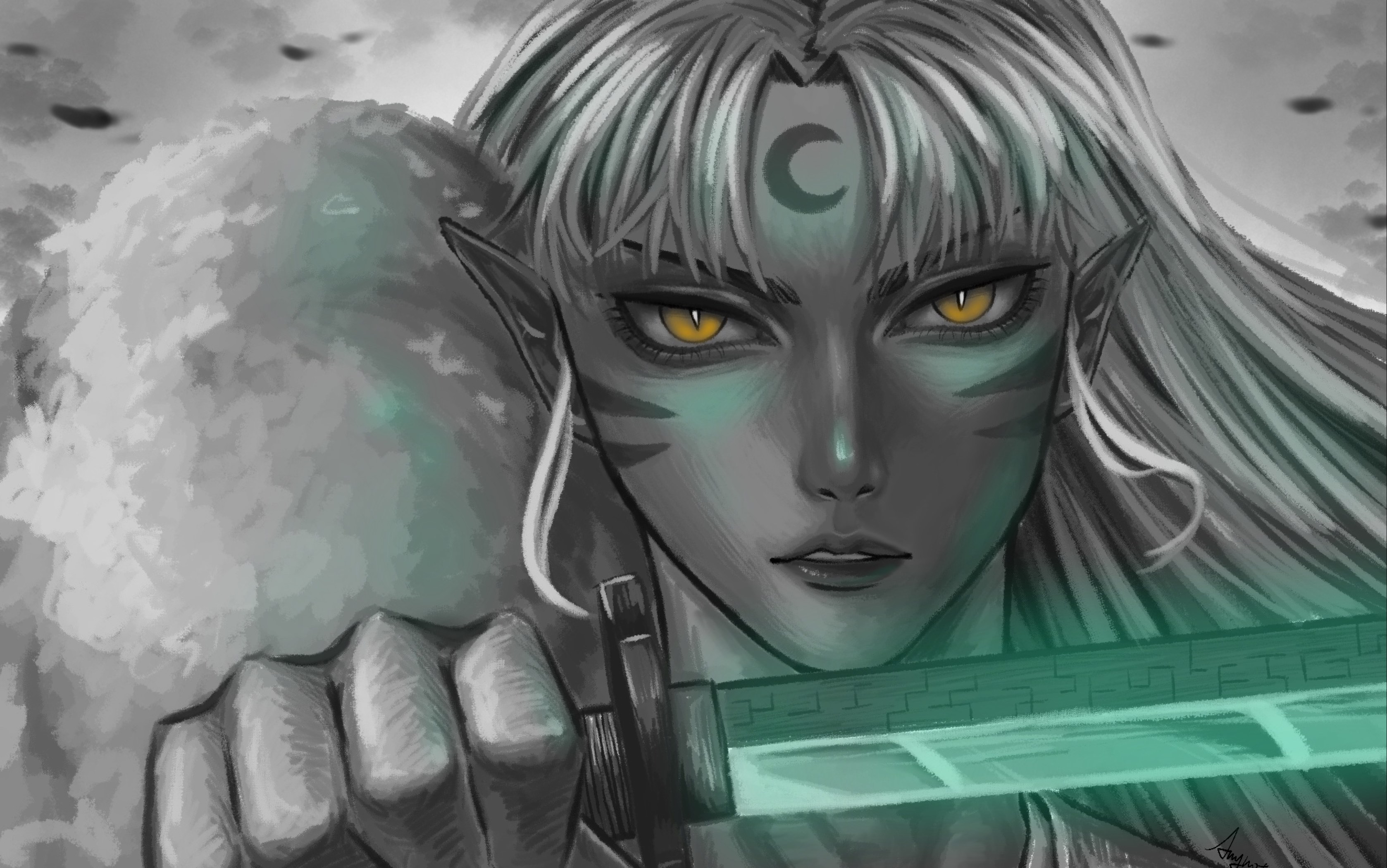 procreate杀生丸与爆碎牙初投稿还请多多关照