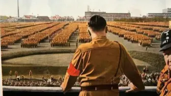 1934年希特勒演讲真实影像，现场几十万人，让人不寒而栗