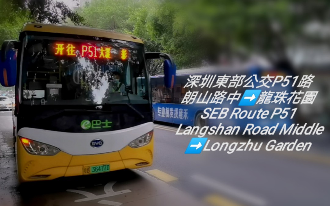 [限定時段]布吉上班族歸家快線-------深圳東部公交p51路前方展望全程