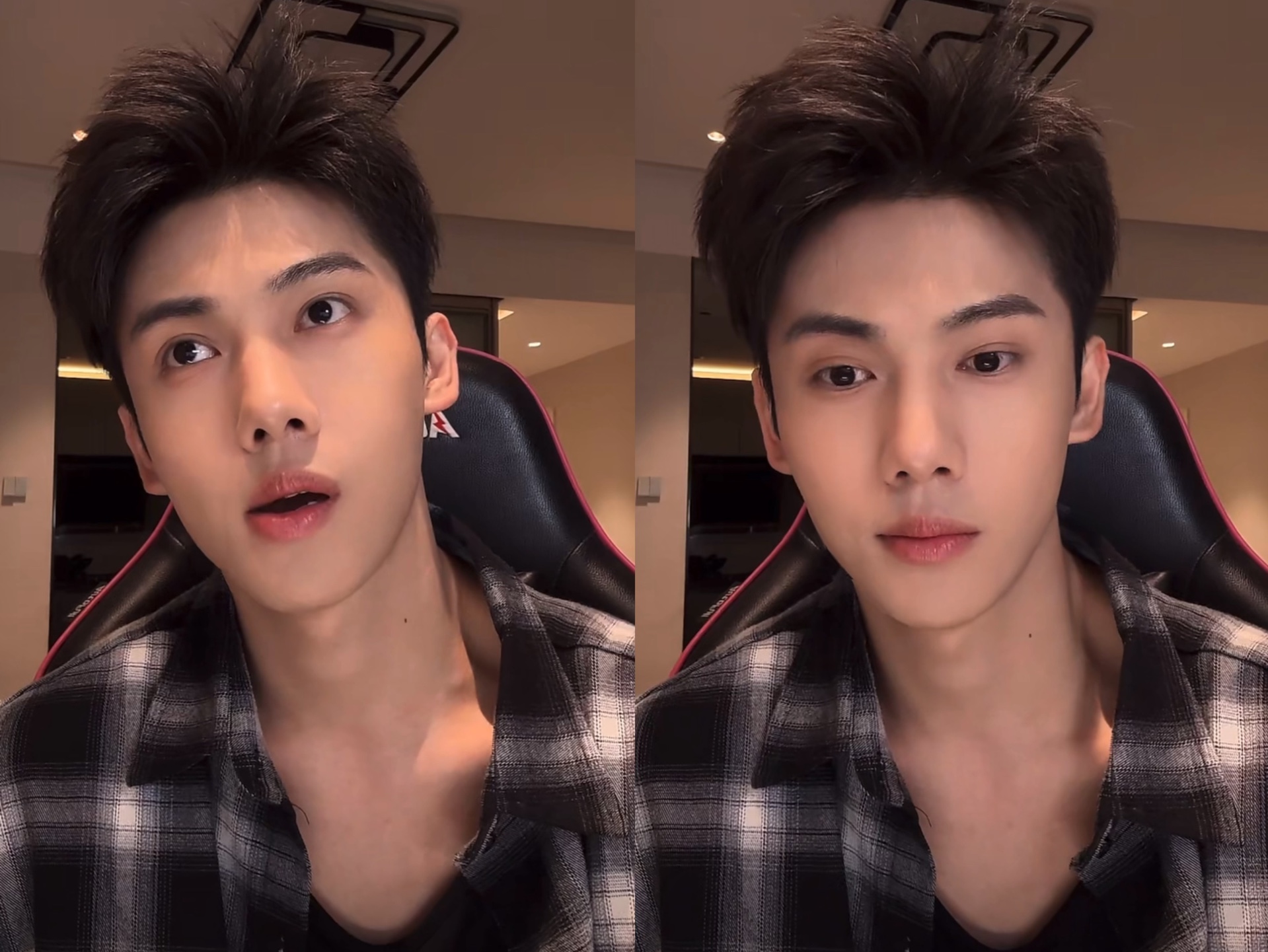 dy帅哥 广东超帅气颜值主播李老头唱歌聊天直播 2024.