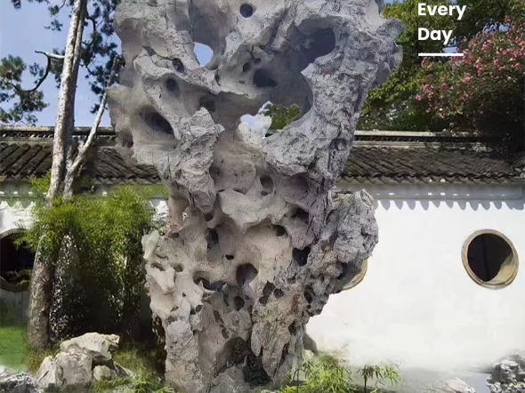 91庭院里的太湖石石头花园,大自然的艺术品 | 庭院景观设计