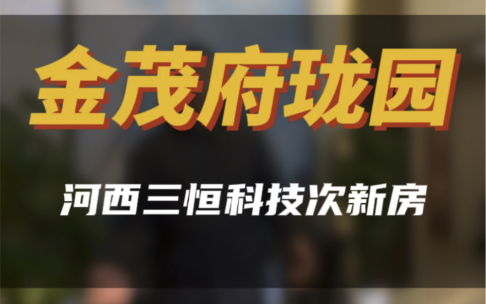 河西南围合式园林小区三恒科技精装住宅哔哩哔哩bilibili