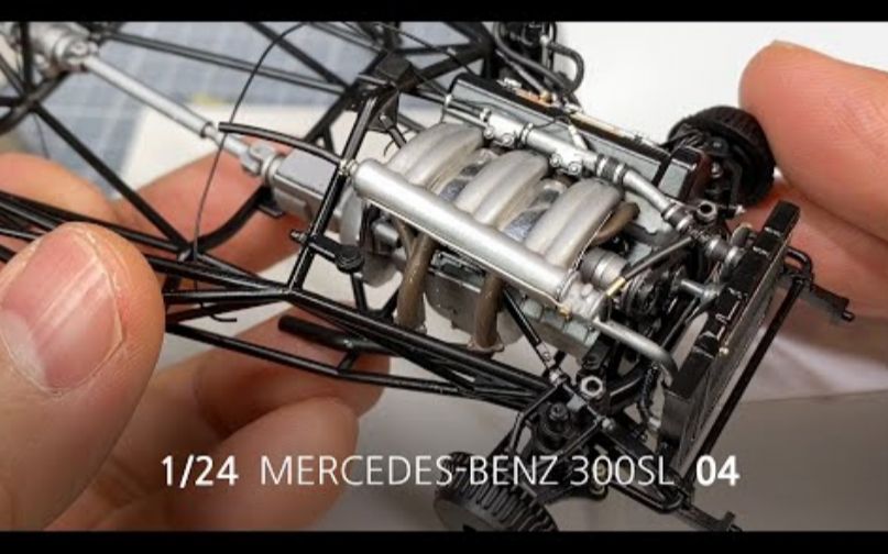 【汽车】车模梅赛德斯奔驰MERCEDESBENZ 300SL 124 TAMIYA  part 4【A4 Garage】【搬运】哔哩哔哩bilibili