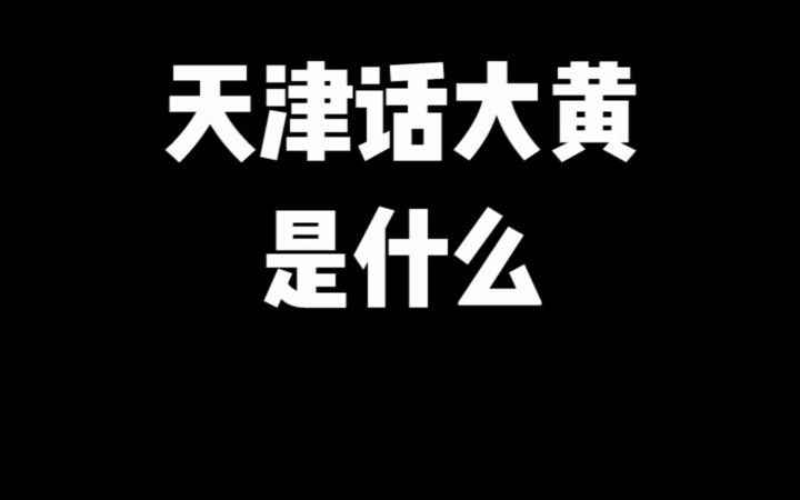 【天津话】“大黄”是什么意思?哔哩哔哩bilibili