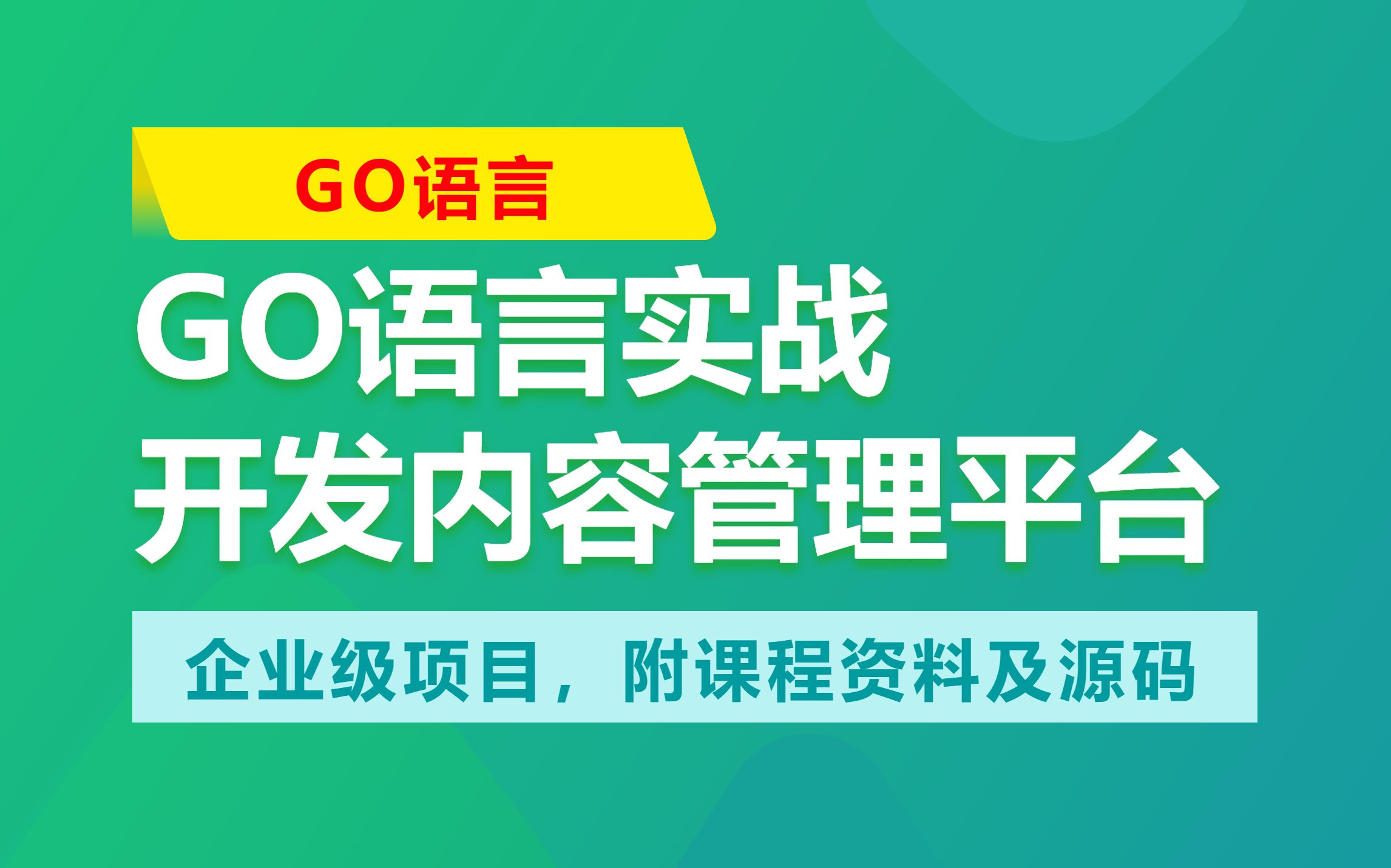 【Go语言实战】开发企业级内容管理平台,附课程资料及源码!哔哩哔哩bilibili