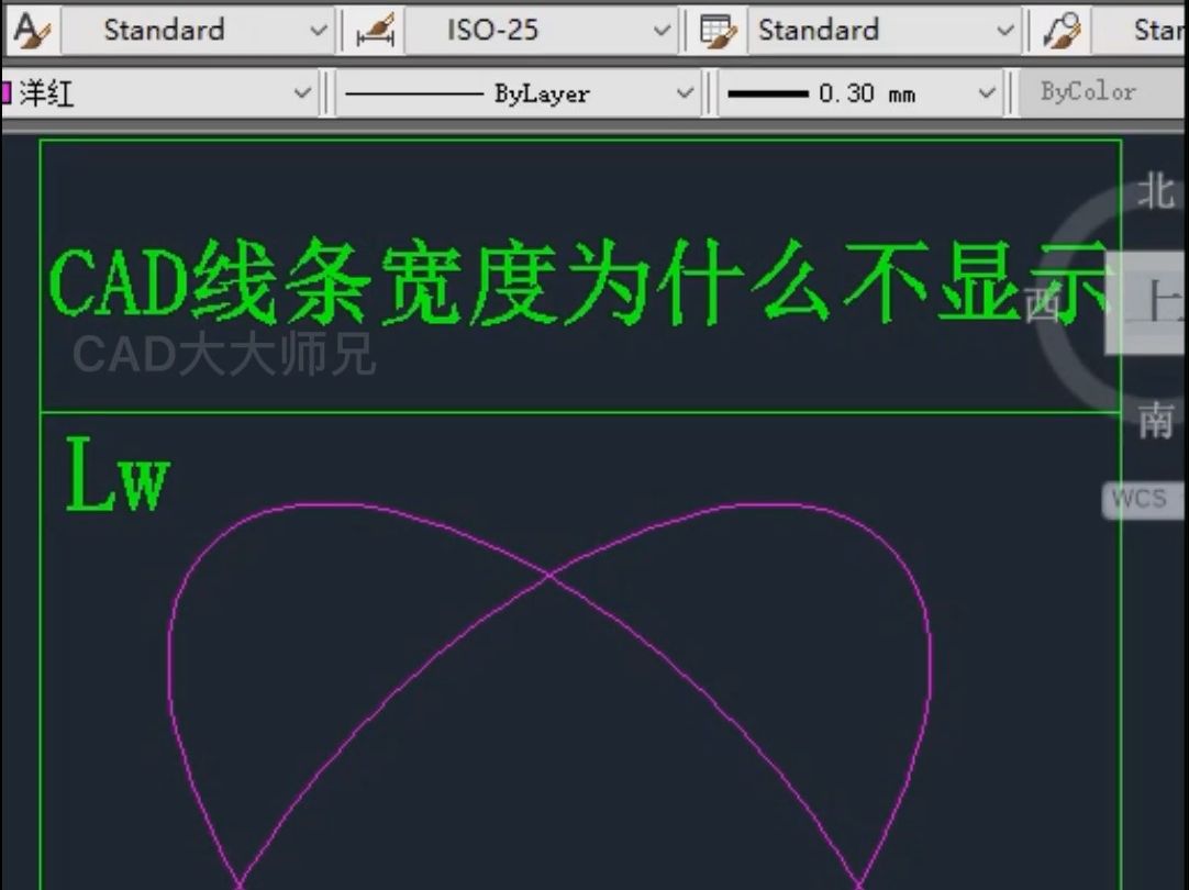 CAD正确显示图形线宽方法哔哩哔哩bilibili