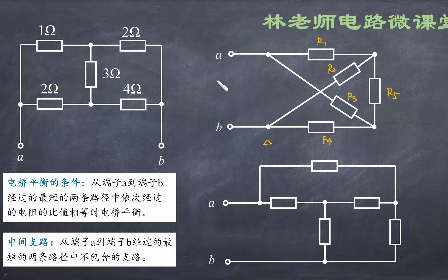 6.等效电阻的求法之平衡电桥哔哩哔哩bilibili