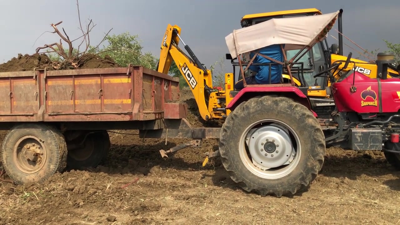 jcb 反铲拖拉机挖掘机,自卸车,推土机运输 john deere 与 claas