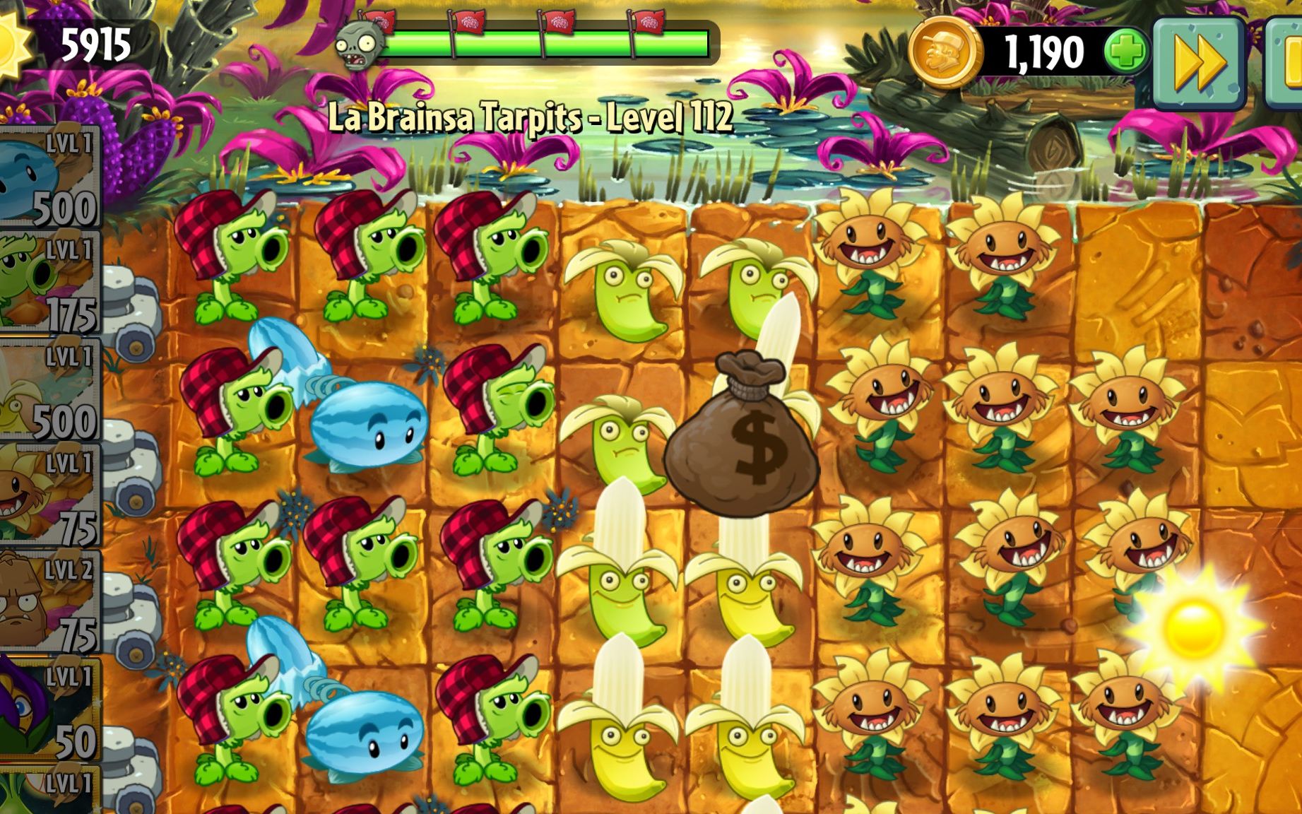 [PvZ2/高难度/]7+4禁氪金植物 禁金手指 禁风扇 全一级植物 通关侏罗纪无尽 超高难度极限关(第112关)).哔哩哔哩bilibili