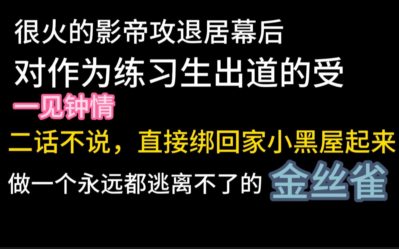 【废文推文】圈内大佬直接将美貌练习生小黑屋起来,做一个永远也逃离不了的金丝雀哔哩哔哩bilibili