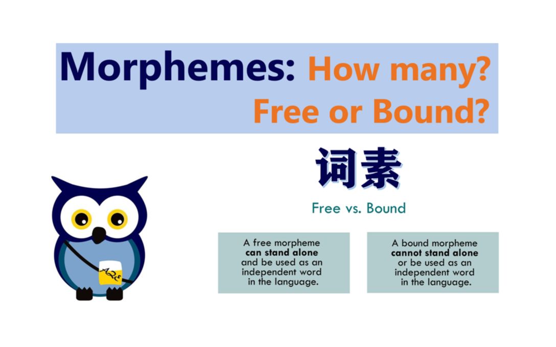 [图]【语言学】词素 | Morphemes: How many? Free or bound?