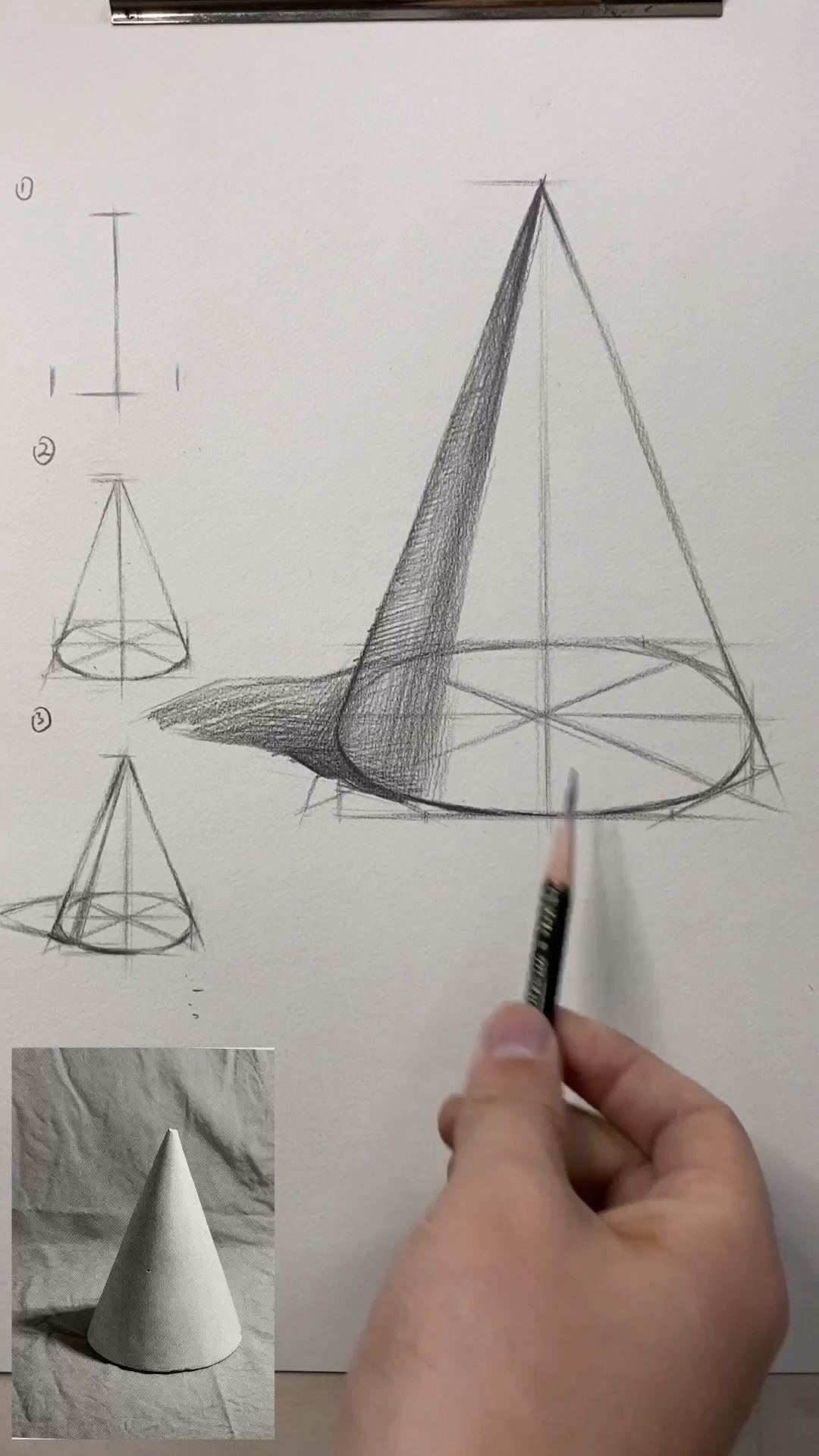 【零基础学素描】:圆锥有哪些要注意的你知哔哩哔哩bilibili