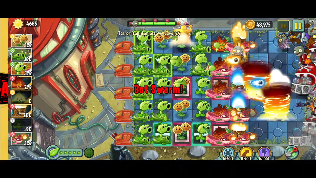 【pvz2thyme】未来无尽23～24,火蕨和原豌的联手击退僵尸