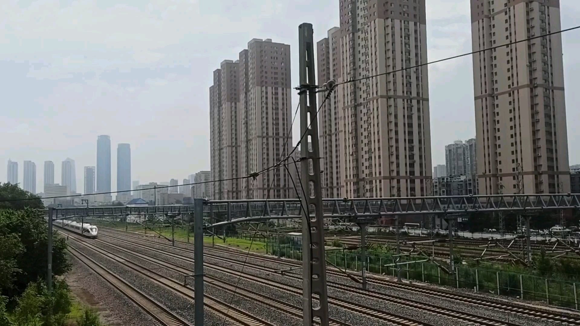 长春西——长沙南g1292次通过皇姑屯天桥,沈动长春所crh380bg-5587