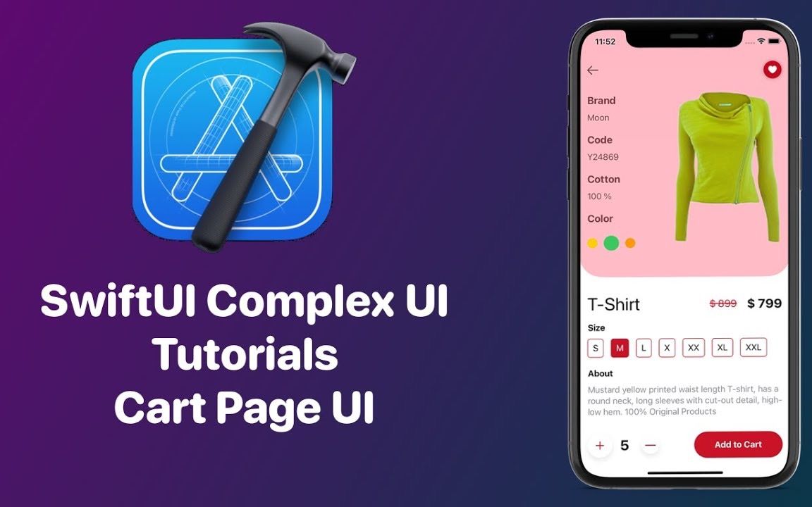 SwiftUI 复杂 UI 教程  电子商务应用购物车页面 UI哔哩哔哩bilibili