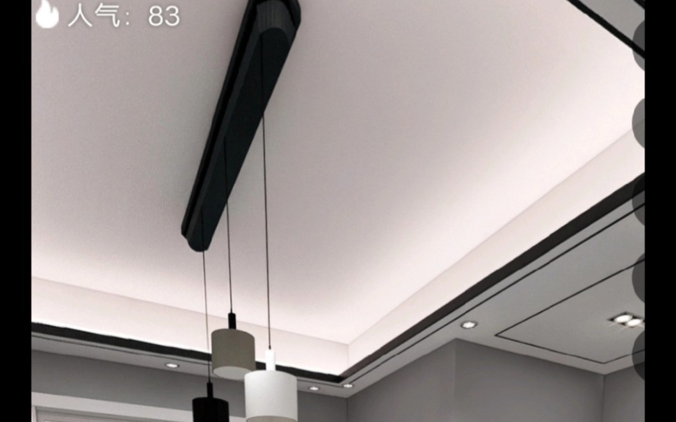 简约现代的吊顶看上去很舒服,钛合金镶边画龙点睛完美