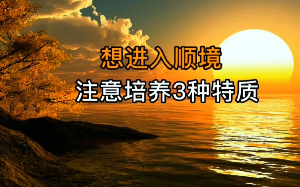 易经:想进入顺境,需注意培养这3种特质!哔哩哔哩bilibili