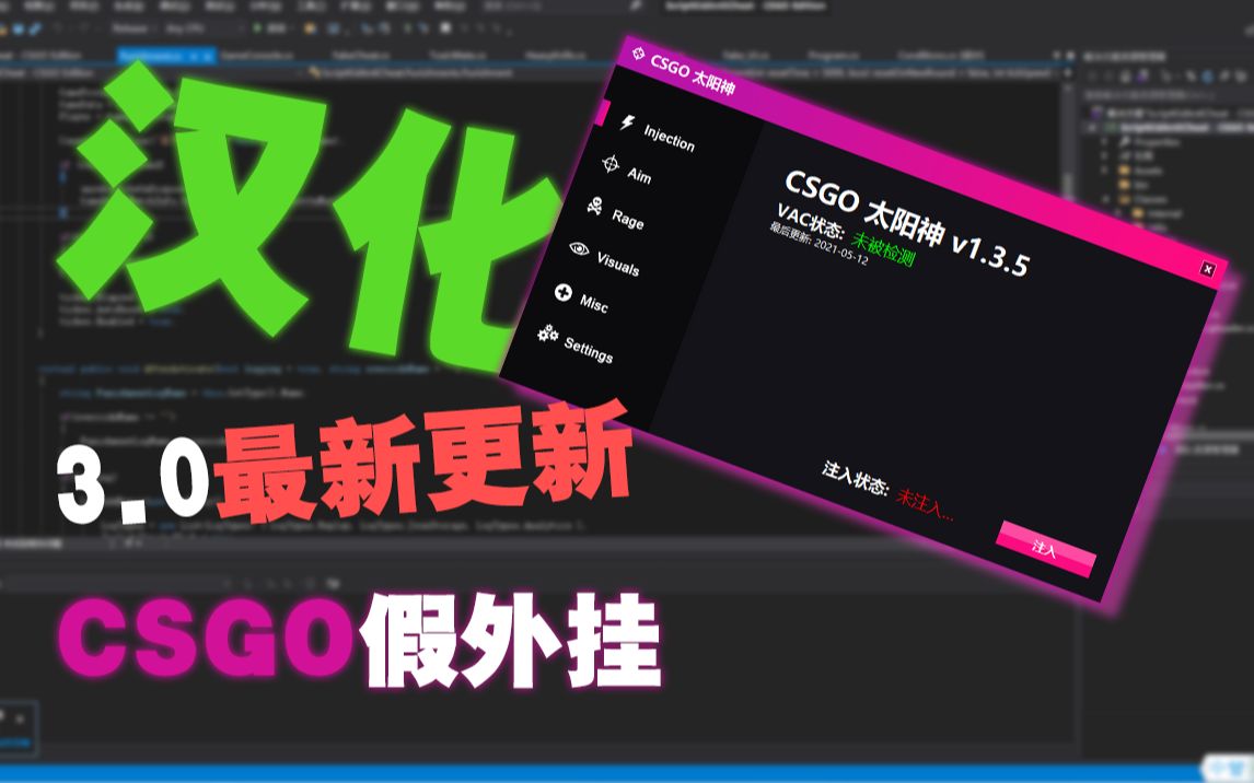 [图]CSGO假外挂3.0版本最新汉化【布丁】