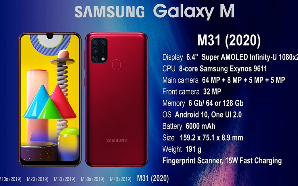 三星手机samsung galaxy m系列机型手机一览表